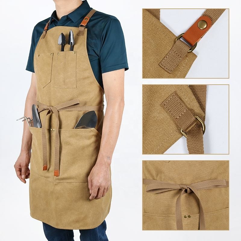 Multifunctional Waterproof Waxed Canvas Garden Apron suppliers